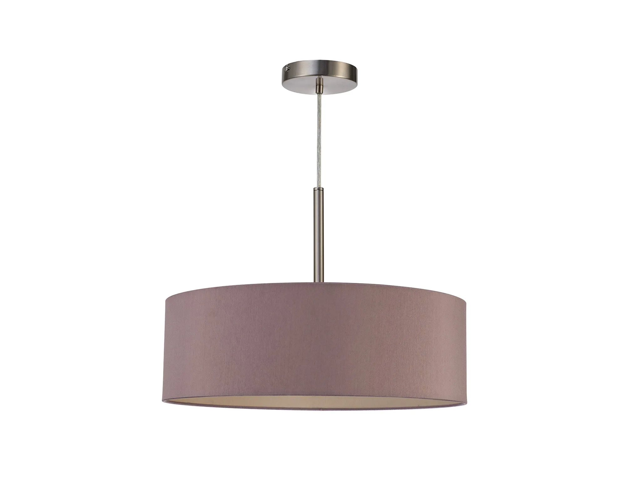 Baymont 45cm 3 Light Pendant Satin Nickel, Taupe/Halo Gold DK0718  Deco Baymont SN TA